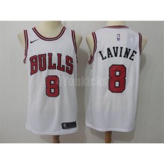 Chicago Bulls #8 Zach Lavine White Nike Swingman Men Jersey