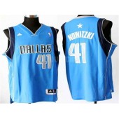 Dallas Mavericks #41 Dirk Nowitzki Blue New Revolution 30 Men Jersey