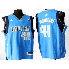 Dallas Mavericks #41 Dirk Nowitzki Blue New Revolution 30 Men Jersey
