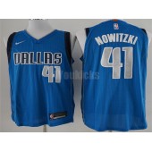 Dallas Mavericks #41 Dirk Nowitzki Blue Nike Authentic Men Jersey