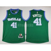 Dallas Mavericks #41 Dirk Nowitzki Green Swingman Men Jersey