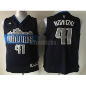 Dallas Mavericks #41 Dirk Nowitzki Navy Blue The City Stitched Men Jersey