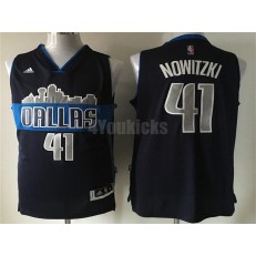 Dallas Mavericks #41 Dirk Nowitzki Navy Blue The City Stitched Men Jersey