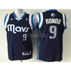 Dallas Mavericks #9 Rajon Rondo Navy Blue Revolution 30 Stitched Men Jersey