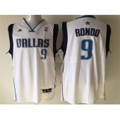 Dallas Mavericks #9 Rajon Rondo White New Revolution 30 Men Jersey