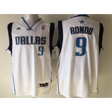 Dallas Mavericks #9 Rajon Rondo White New Revolution 30 Men Jersey