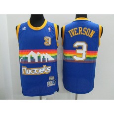 Denver Nuggets #3 Allen Iverson Hardwood Classics Swingman Men Jersey