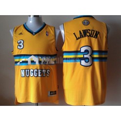 Denver Nuggets #3 Allen Iverson Revolution 30 Swingman Yellow Men Jersey