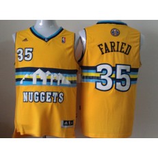 Denver Nuggets #35 Kenneth Faried Revolution 30 Swingman Yellow Men Jersey