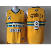 Denver Nuggets #9 Andre Iguodala Revolution 30 Swingman Yellow Men Jersey