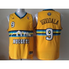 Denver Nuggets #9 Andre Iguodala Revolution 30 Swingman Yellow Men Jersey