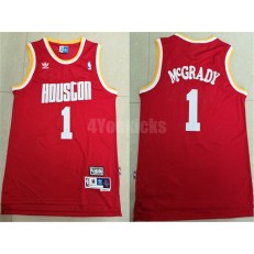 Houston Rockets #1 Tracy McGrady Red Hardwood Classics Men Jersey
