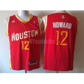 Houston Rockets #12 Dwight Howard Red Alternate Revolution 30 Stitched Men Jersey