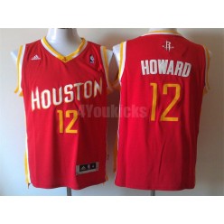 Houston Rockets #12 Dwight Howard Red Alternate Revolution 30 Stitched Men Jersey