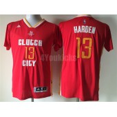 Houston Rockets #13 James Harden Red Clutch City Short Sleeve Men Jersey