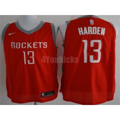 Houston Rockets #13 James Harden Red Nike Authentic Statement Edition Men Jersey