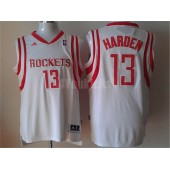 Houston Rockets #13 James Harden White Home Revolution 30 Stitched Men Jersey