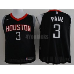 Houston Rockets #3 Chris Paul Black Nike Authentic Statement Edition Men Jersey