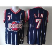 Houston Rockets #7 Lin Crazy Navy Throwback Stitched Men Jersey