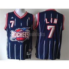 Houston Rockets #7 Lin Crazy Navy Throwback Stitched Men Jersey