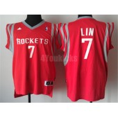Houston Rockets #7 Lin Crazy Red Road Revolution 30 Stitched Men Jersey