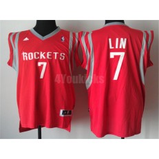 Houston Rockets #7 Lin Crazy Red Road Revolution 30 Stitched Men Jersey