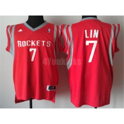 Houston Rockets #7 Lin Crazy Red Road Revolution 30 Stitched Men Jersey
