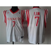 Houston Rockets #7 Lin Crazy White Home Revolution 30 Stitched Men Jersey
