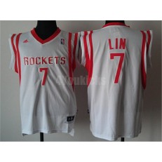 Houston Rockets #7 Lin Crazy White Home Revolution 30 Stitched Men Jersey