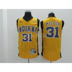 Indiana Pacers #31 Miller Yellow Hardwood Classics Jersey