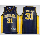 Indiana Pacers #31 Reggie Miller Navy Throwback Mitchell And Ness Men Jersey