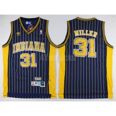 Indiana Pacers #31 Reggie Miller Navy Throwback Mitchell And Ness Men Jersey