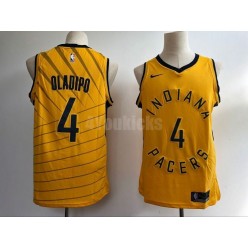 Indiana Pacers #4 Victor Oladipo Yellow Nike Swingman Men Jersey