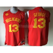 Indiana Pacers Hickory #13 Paul George Red Swingman Men Jersey