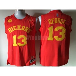 Indiana Pacers Hickory #13 Paul George Red Swingman Men Jersey