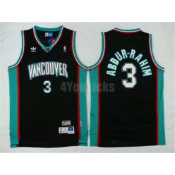 Memphis Grizzlies #3 Shareef Abdur-Rahim Black Hardwood Classics Men Jersey