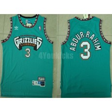 Memphis Grizzlies #3 Shareef Abdur-Rahim Teal Hardwood Classics Men Jersey