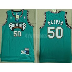 Memphis Grizzlies #50 Bryant Reeves Teal Hardwood Classics Men Jersey