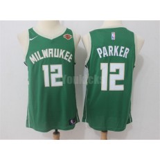 Milwaukee Bucks #12 Jabari Parker Green Nike Swingman Men Jersey