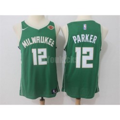 Milwaukee Bucks #12 Jabari Parker Green Nike Swingman Men Jersey