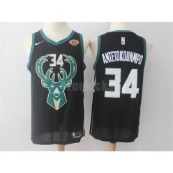 Milwaukee Bucks #34 Giannis Antetokounmpo Black Nike Swingman Men Jersey