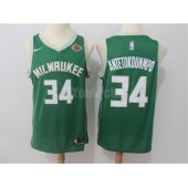 Milwaukee Bucks #34 Giannis Antetokounmpo Green Nike Swingman Men Jersey