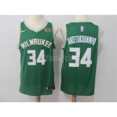 Milwaukee Bucks #34 Giannis Antetokounmpo Green Nike Swingman Men Jersey