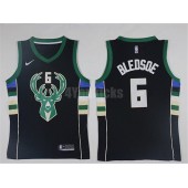 Milwaukee Bucks #6 Eric Bledso 2017-18 Black Nike Men Jersey