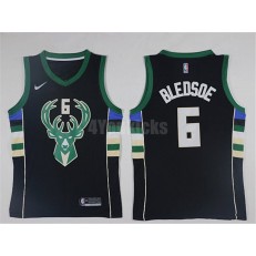 Milwaukee Bucks #6 Eric Bledso 2017-18 Black Nike Men Jersey