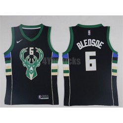Milwaukee Bucks #6 Eric Bledso 2017-18 Black Nike Men Jersey