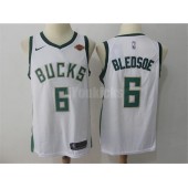 Milwaukee Bucks #6 Eric Bledsoe White Nike Swingman Men Jersey