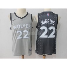 Minnesota Timberwolves #22 Andrew Wiggins Gray City Edition Nike Swingman Men Jersey