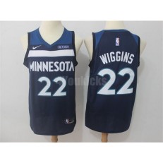 Minnesota Timberwolves #22 Andrew Wiggins Navy Blue Nike Swingman Men Jersey