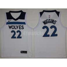 Minnesota Timberwolves #22 Andrew Wiggins New White 2017-2018 Nike Swingman Stitched Men Jersey